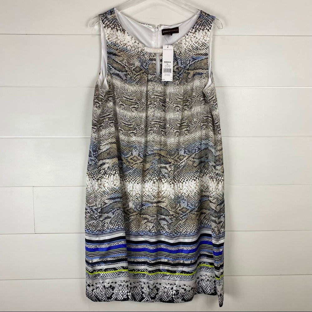 NEW Dana Buchman sleeveless snake print dress